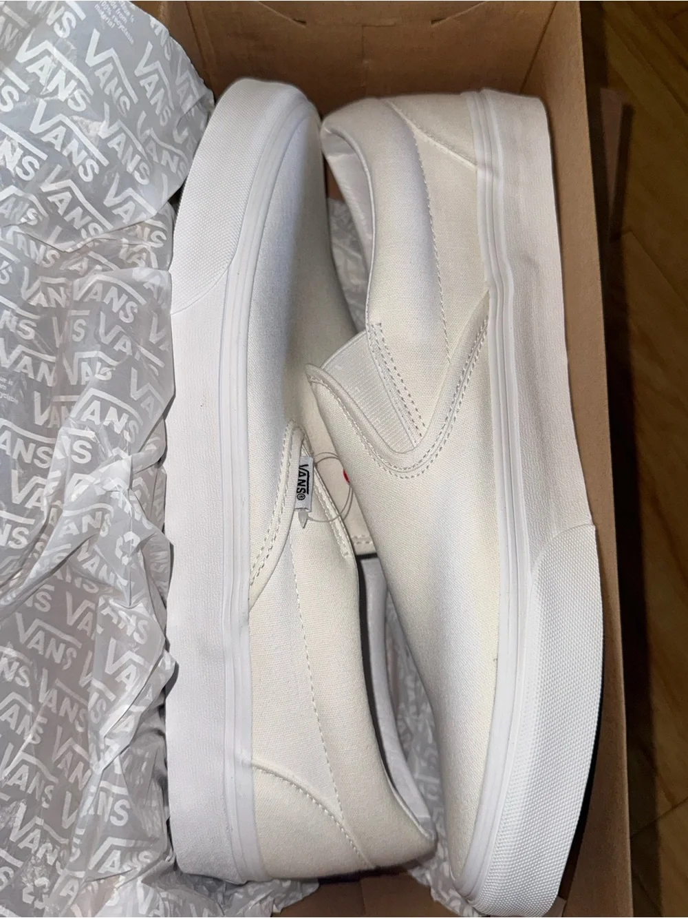 Vans Men’s Classic Slip-On Sneakers in White